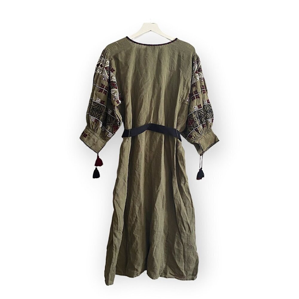 Nili Lotan Valencia Dress, Army Green, Size S, New with tag - Picture 4 of 16
